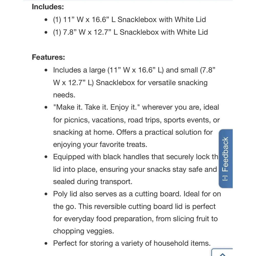 Sabatier Snacklebox 2 Piece Set with Cutting Board Lids